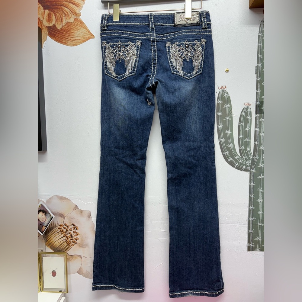 Miss Chic Blue Embellished Jeans